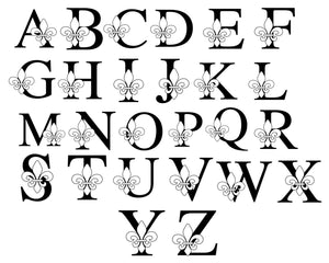 Fleur De Lis, Last Name Monogram, Monogram Door Hanger, Wedding Monogram, Initial Sign, Fleur De Lis Wall Art, Metal Monogram, Door Hanger