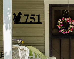 Cat Sign, Cat Address Sign, Cat Lover, Cat Address Sign, Cat Sign, Metal Address Sign, Cat Address numbers, Cat Sign, Kitty Sign, Cat Mom