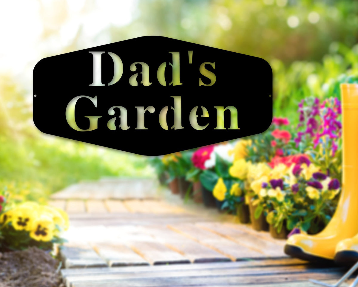 Dads Garden Sign, Gift For Dad, Custom Garden Sign, Gardener Gift, Per ...