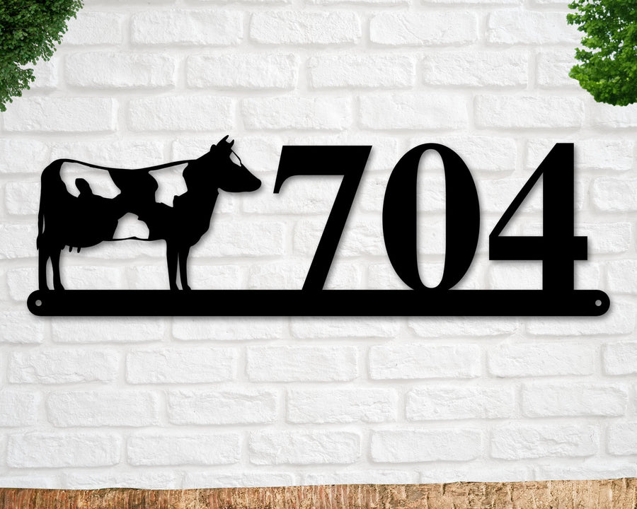 Cow Sign, Cow Address Sign, Farm Animal Numbers, Farm Address Sign, Barn Sign, Metal Address Sign, Farm Animal Address numbers, Farm Sign