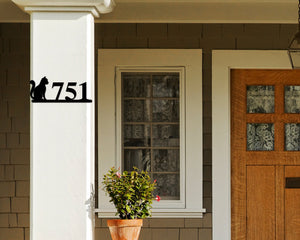 Cat Sign, Cat Address Sign, Cat Lover, Cat Address Sign, Cat Sign, Metal Address Sign, Cat Address numbers, Cat Sign, Kitty Sign, Cat Mom