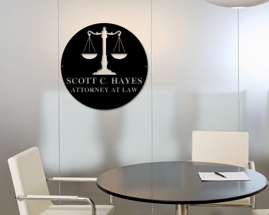 Law Office Sign, Law School Gift, Gift for Attorney, Gift For Lawyer, Lawyer Sign, Attorney Decor, Law Office Decor, Office Sign, Metal Sign