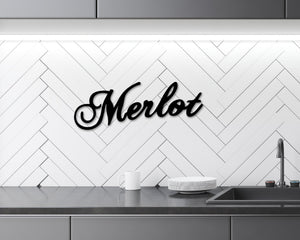 Merlot Wine Sign, Wine Decor, Wine Glass Sign, Mother's Day Gift, Wine Gifts, Wine Sign, Wine Bar Metal Wall Sign, Wine Merlot Home Decor