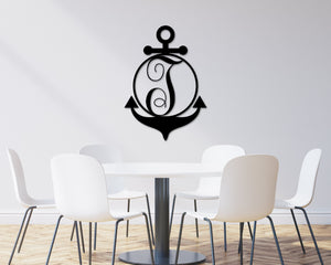 Anchor Name Metal Sign, Metal Anchor Sign, Last name Sign for outdoor, Anchor metal Monogram Sign, outdoor name plaque, Name Sign, Anchor