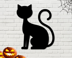 Cat Sign, Cat Lover Sign, Cat Decor, Cat Metal Sign, Cat Wall Art, Cat Silhouette Sign, Metal Sign, Metal Wall Art, Animal Silhouette, Kitty