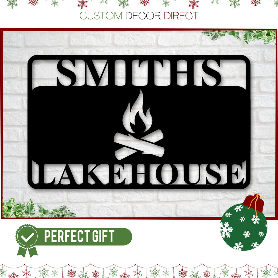 Christmas Gift, Metal Sign, Personalized Lakehouse sign, cottage sign, Camp fire sign, Custom sign, Personalized Camp Sign, RV sign, Best