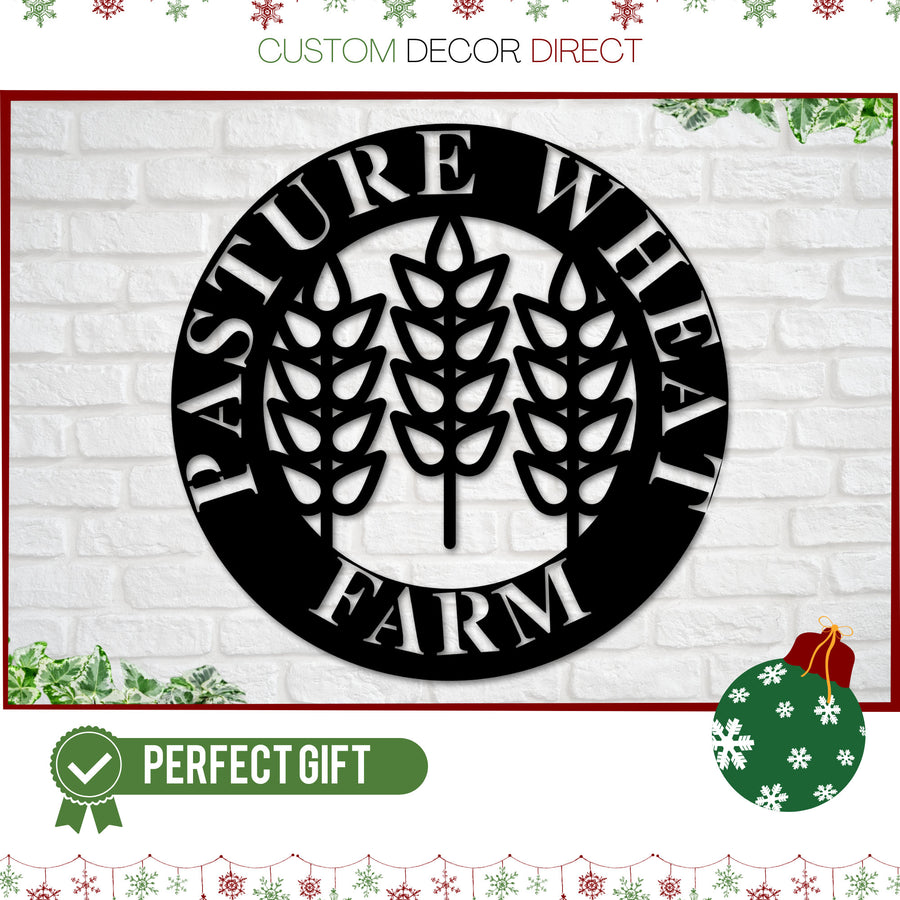 Christmas Gift, Wheat field custom sign, Farmer sign, Metal Farm Sign, Personalized Metal sign, Established, Plasma cut steel sign, metal
