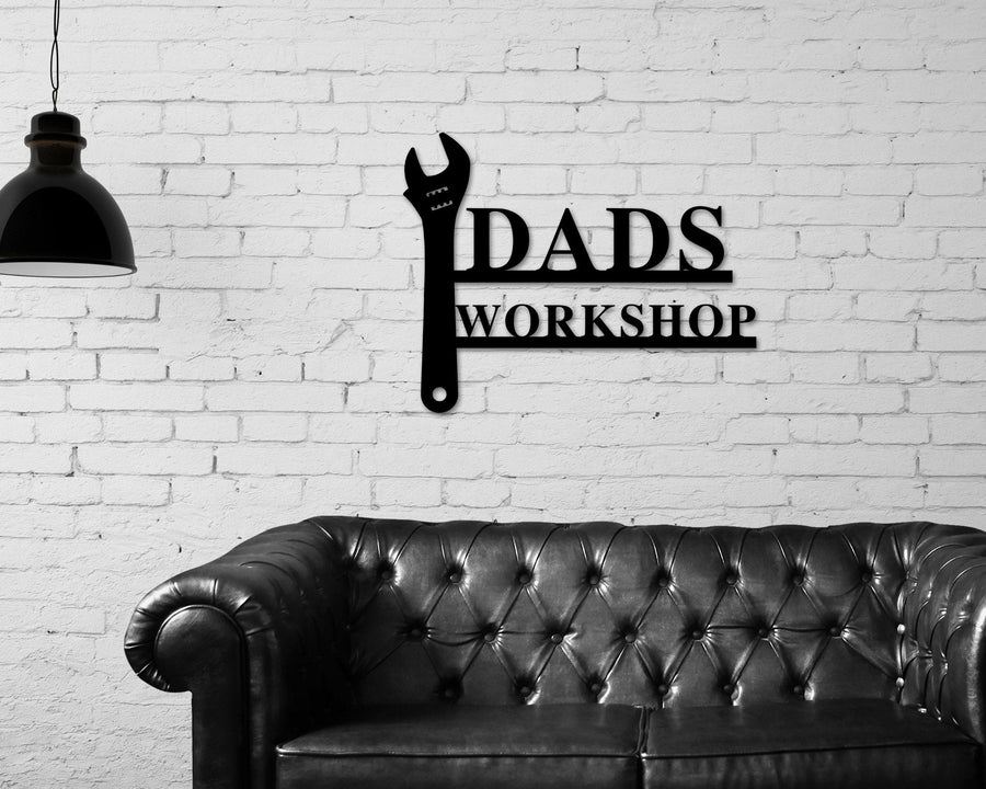 Dads Workshop, Dads Garage Sign, Fathers Day Gift, Metal Sign, Gift for Husband, Sign for Dad, Personalized Dad Sign, Dad Sign, Gift for Dad