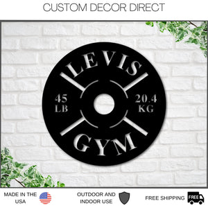 Personalized Metal Gym Sign, Custom Gym Business Name Sign, Gym Sign, Home Workout Name Sign, Gift For Workout Lover, Gym Metal Wall Art