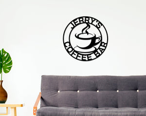 Café Sign, Coffee Cafe Sign, Custom Café, Coffee Lover, Metal Coffee Sign, Coffee Wall Art, Coffee Decor, Coffee Station Sign, Kitchen