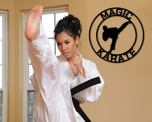 Custom MMA Metal Sign, Personalized Karate Sign, Martial Arts Dojo Decor, Gift for MMA Fighter, Karate Metal Wall Art, Judo, Jiu-Jitsu