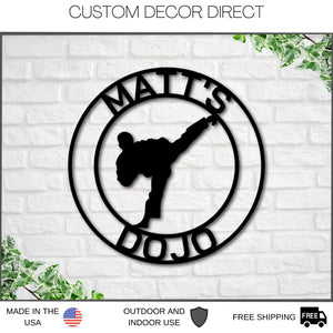 Custom MMA Metal Sign, Personalized Karate Sign, Martial Arts Dojo Decor, Gift for MMA Fighter, Karate Metal Wall Art, Judo, Jiu-Jitsu
