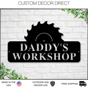 Daddys Workshop, Dads Garage Sign, Workshop, Fathers Day Gift, Gift for Husband