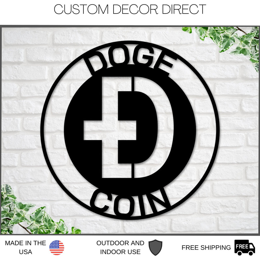 Dogecoin Sign, Metal Dogecoin Sign, Personalized Dogecoin, Custom Cryptocurrency Sign, Dogecoin Gift, Dogecoin Wall Art, Dogecoin Crypto