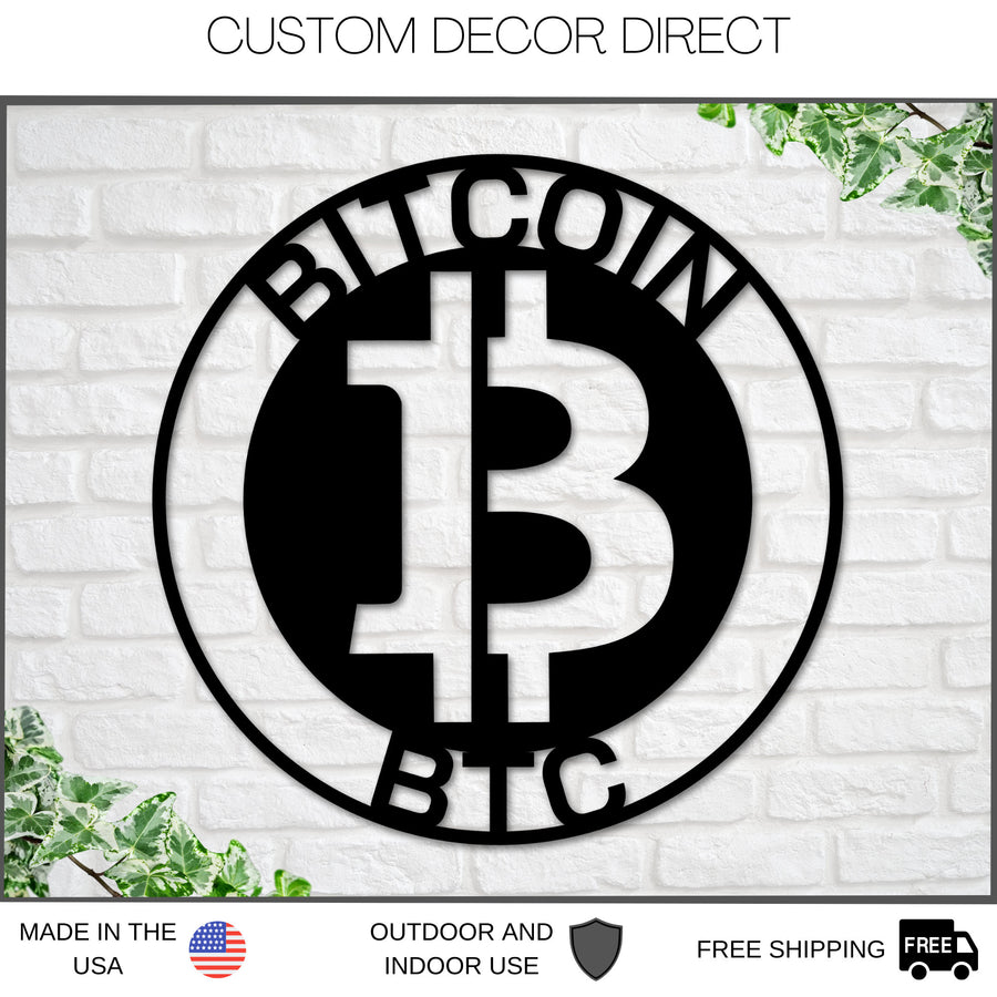 Bitcoin Sign, Metal Bitcoin Sign, Personalized Bitcoin, Custom Cryptocurrency Sign, Bitcoin Gift, Bitcoin Wall Art, Bitcoin Crypto Metalsign