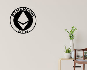 Ethereum To the Moon, Ethereum Sign, Metal Ethereum Sign, Personalized Ethereum , Custom Cryptocurrency Sign, Ethereum Gift, Ethereum Art