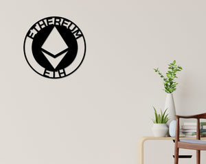 Ethereum To the Moon, Ethereum Sign, Metal Ethereum Sign, Personalized Ethereum , Custom Cryptocurrency Sign, Ethereum Gift, Ethereum Art