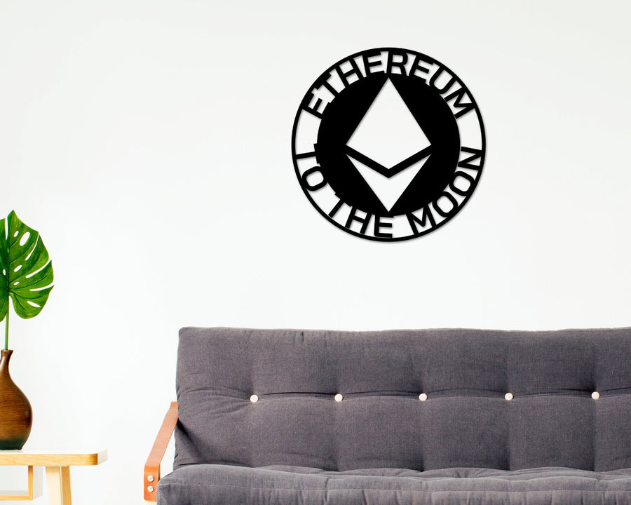 Ethereum Sign, Metal Ethereum Sign, Personalized Ethereum , Custom Cryptocurrency Sign, Ethereum Gift, Ethereum Wall Art, Ethereum Crypto