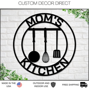 Custom Kitchen Sign, Personalized Kitchen Sign, Metal Kitchen Sign, Kitchen Gift, Kitchen Decor, Gifts for her, gift for mom, Mothers Day