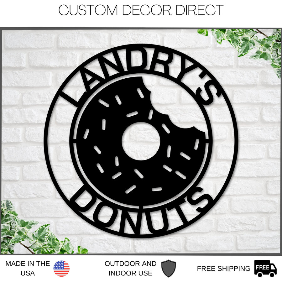 Donut Shop Sign, Personalized Donuts Sign, Donut Shop Decor, Custom Donut Shop Sign, Donut Stand Open Sign, Business Donut Sign