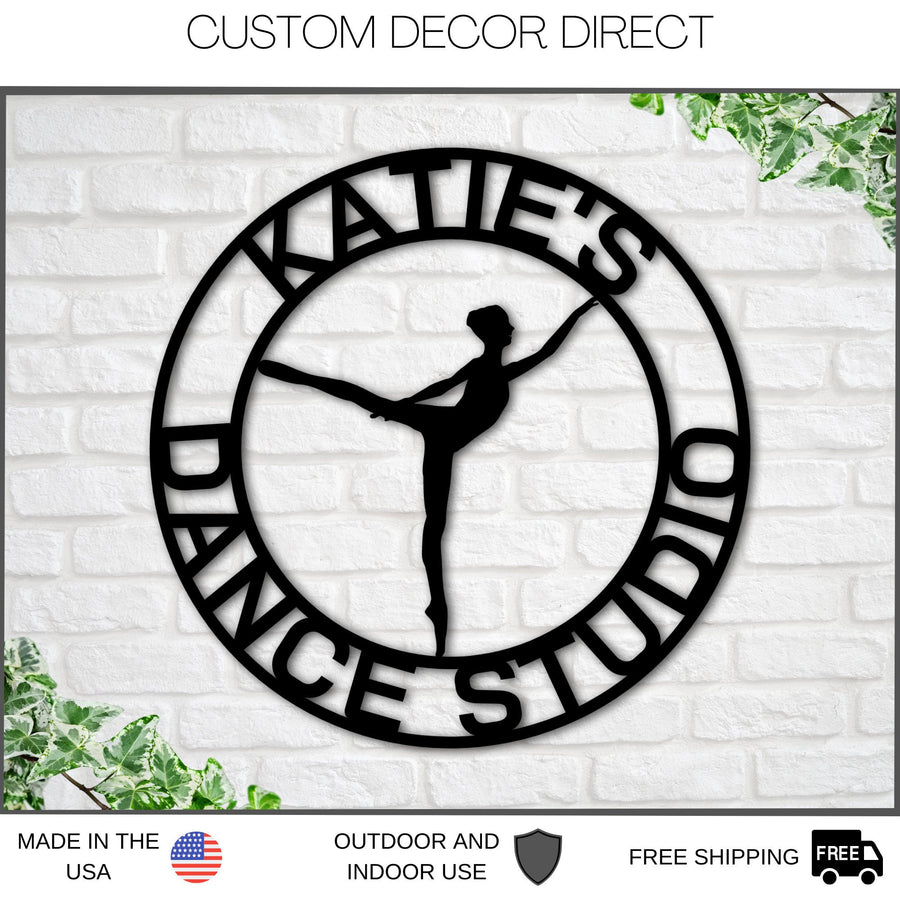 Personalized Dancer Sign, Dance Studio Metal Sign, Custom Dance Team Sign, Dancer Gift, Ballet Metal Sign, Girls Room Decor