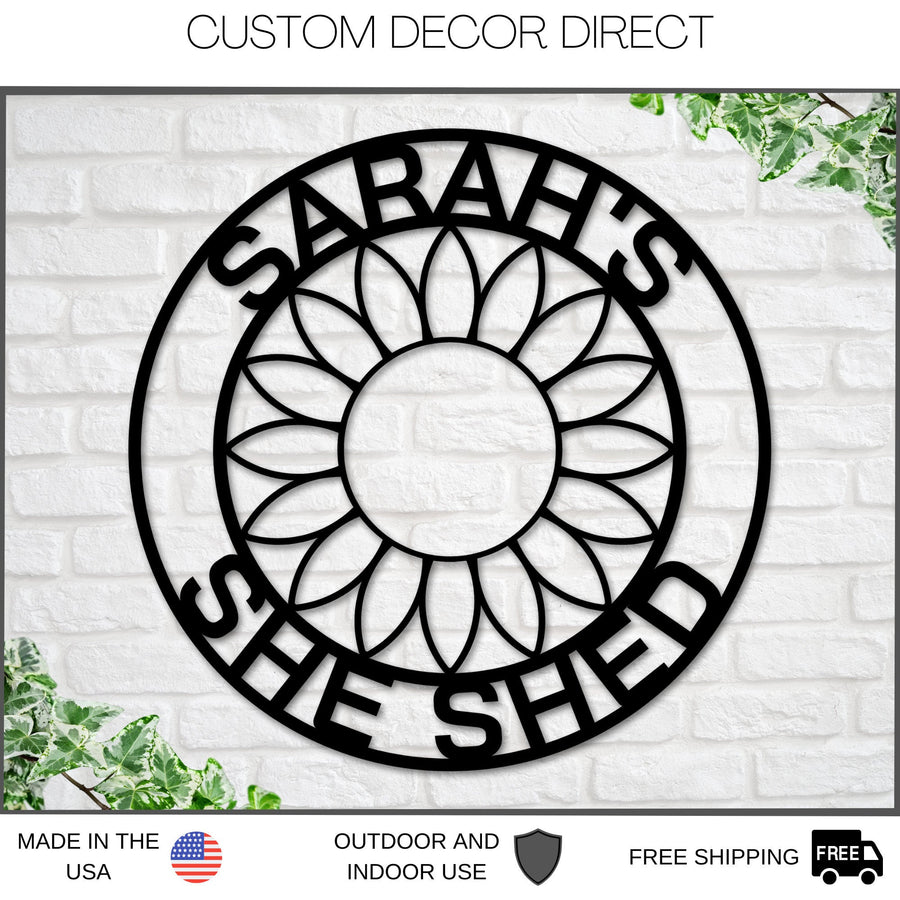 She Shed Sign, Personalized She Shed Sign, She Shed Decor, Women Cave Sign, Metal She Shed Sign, Custom She Shed Sign, She Shack, Mom Cave