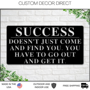 Motivational Sign, Personalized Quote sign, Sign For Entrepreneur, Motivational decor, Custom Metal Sign, Quote Sign, Enter Your Quote, Sign