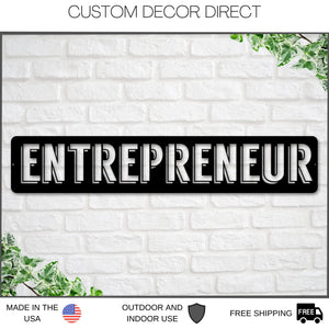 Motivational Sign, Entrepreneur Sign, CEO Sign, Sign For Entrepreneur, Motivational decor, Metal Sign, Youngtrepreneur Sign, Millionaire