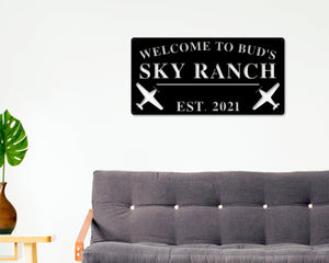 Airplane Hangar Sign, Personalized Pilot Name Sign, Custom Aviation Lover, Man Cave Sign, Airplane Sign, Personalized Airplane Sign, Plane