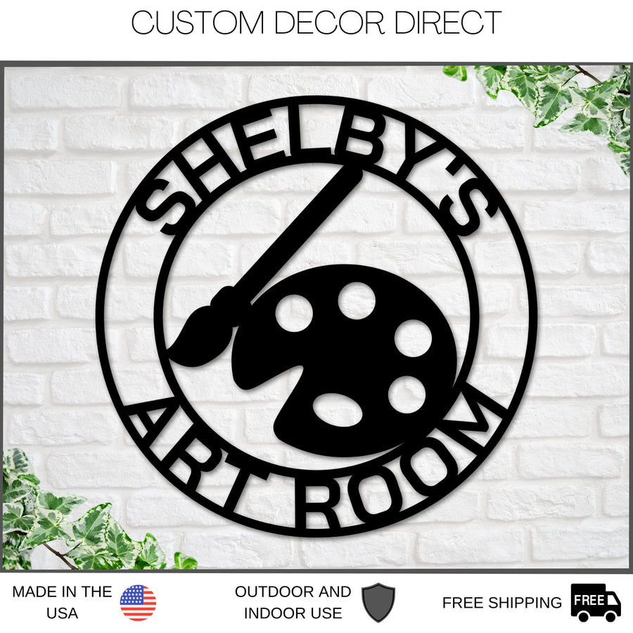 Art Room Sign, Craft Room Sign, Arts and Crafts Sign, Metal Sign, Hobby Sign, Painting Sign, Art Class Sign, Art Teacher Gift, Custom Sign