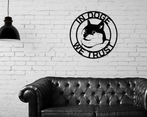 Dogecoin to the moon, Dogecoin Sign, Metal Dogecoin Sign, Personalized Dogecoin, Custom Cryptocurrency Sign, Dogecoin Gift, Dogecoin Art