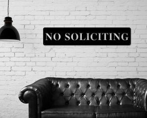 No Soliciting Sign, No Soliciting Metal Sign, Custom Text Sign, Metal Front Door Sign, Soliciting Sign, Do Not Disturb Sign, Personalized