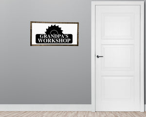 Grandpa's Workshop, Grandpas Garage Sign, Workshop, Fathers Day Gift, Gift for Grandpa, Sign for Dad, Wood Sign, Grandpa Gift, Gift for dad