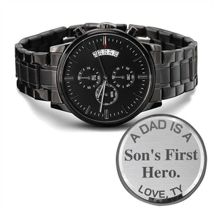 Fathers Day Gift From Son, Father's Day Gift For Dad, Personalized Wrist Watch, First Father's Day Gift, Engraved Watch, Wife, Daughter, Son