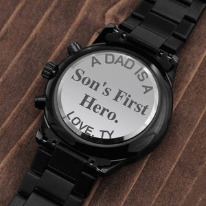 Fathers Day Gift From Son, Father's Day Gift For Dad, Personalized Wrist Watch, First Father's Day Gift, Engraved Watch, Wife, Daughter, Son