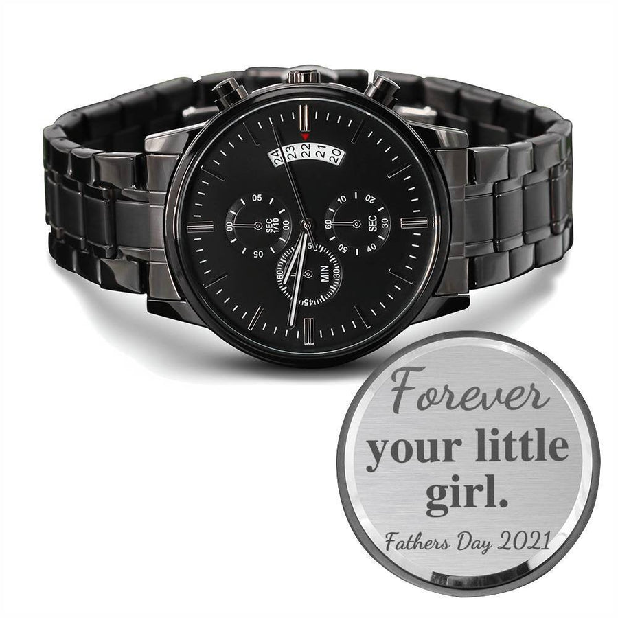 Fathers Day Gift from Daughter, Father's Day Gift For Dad, First Father's Day, Engraved Wrist Watch Gift from Wife, Daughter, Personalized