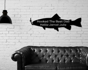 Fathers Day, Fish Sign, Fishing Sign, Fathers Day Gift, Gift for Husband, personalized sign, personalized fishing sign, Sign for fisherman