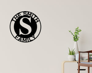 Last name Sign, Family Name sign, Personalized Family Sign, Metal sign, Wedding Gift, Wedding Sign, Housewarming Gift, Initial Sign, Metal