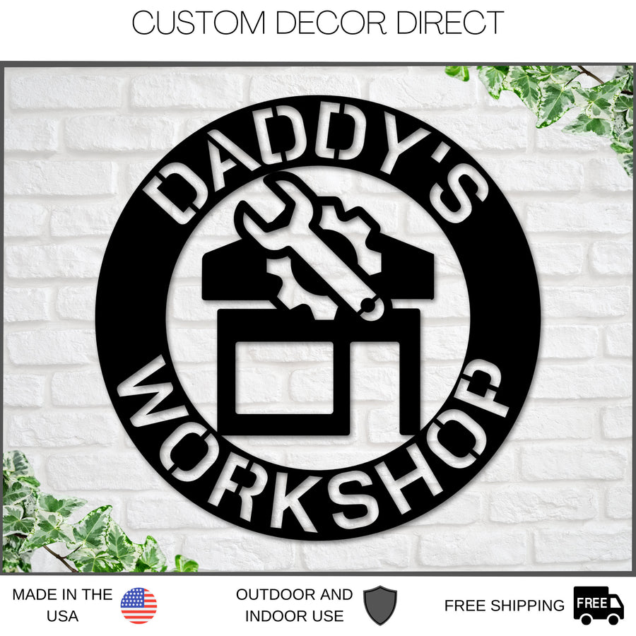 Personalized Fathers day Gift, Sign for Dad, Daddys Workshop, Dads Garage Sign, Workshop, Fathers Day Gift, Gift for Husband, Daddy Daughter