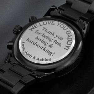fathers day gift, fathers day gift from daughter, fathers day gift from son, first fathers day gift, Personalized Watch, Wrist Watch, Dad