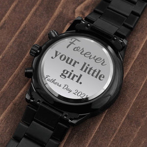 Fathers Day Gift from Daughter, Father's Day Gift For Dad, First Father's Day, Engraved Wrist Watch Gift from Wife, Daughter, Personalized