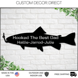 Fathers Day, Fish Sign, Fishing Sign, Fathers Day Gift, Gift for Husband, personalized sign, personalized fishing sign, Sign for fisherman