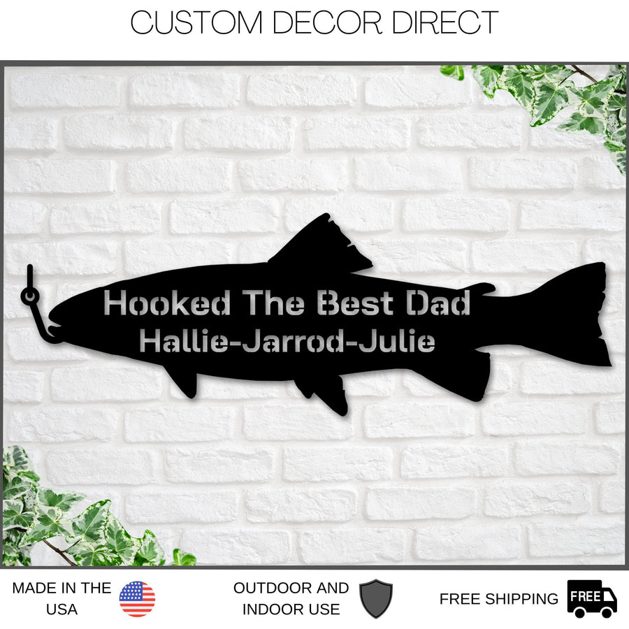 Fathers Day, Fish Sign, Fishing Sign, Fathers Day Gift, Gift for Husband, personalized sign, personalized fishing sign, Sign for fisherman