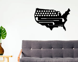 Golf USA Sign, Golf Metal Sign, America Golf Decor Sign, Gift for Dad, Gift For Golfer, Gold Gift Sign, Fathers day Gift, Gift For Dad, Golf