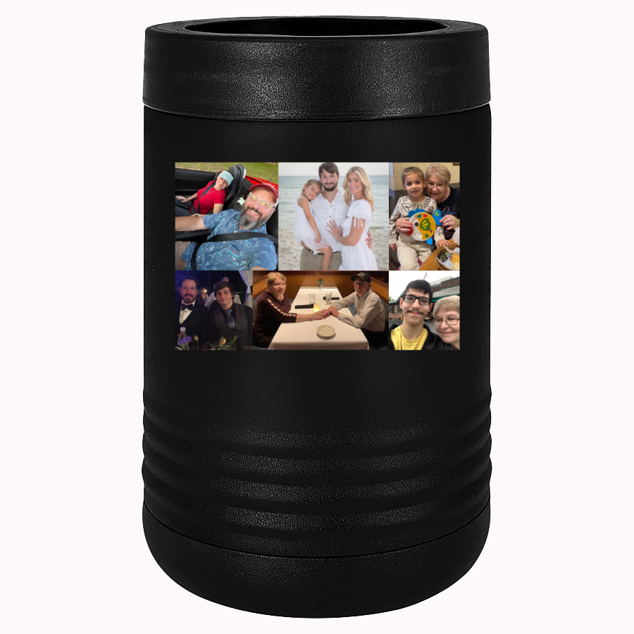 CAN COOLER PICTURE CALLAB PRINT black