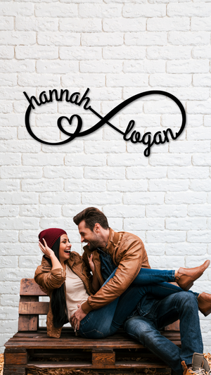 Infinity Heart Sign With Names